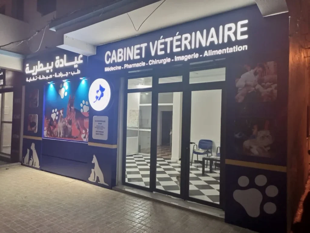 عيادة بيطرية في مرتيل قرب تطوان، يشرف عليها طبيب بيطري أخصائي علاج أمراض الحيوانات